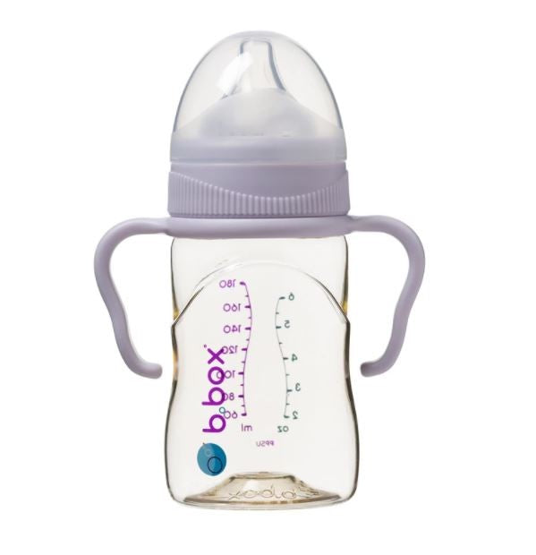 B.box Baby Bottle - Handles Peony