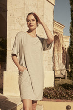 Load image into Gallery viewer, Gingerlilly June Bamboo Tee Shirt Nightie Grey Marle *sale*
