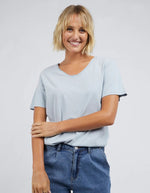 Load image into Gallery viewer, Foxwood Washed Sammy Vee Tee Blue Mist *sale*
