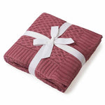 Load image into Gallery viewer, Snuggle Hunny Mauve Diamond Knit Baby Blanket
