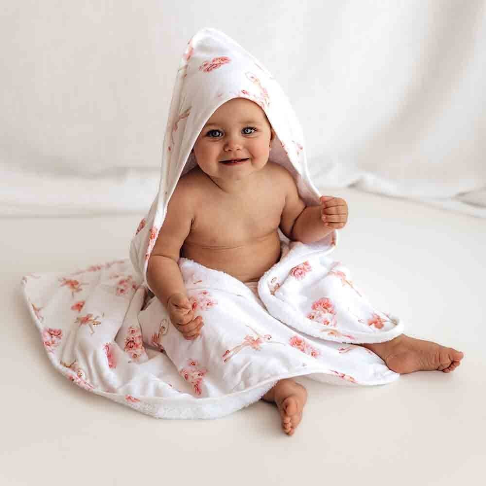 Snuggle Hunny Ballerina Organic Hooded Baby Towel