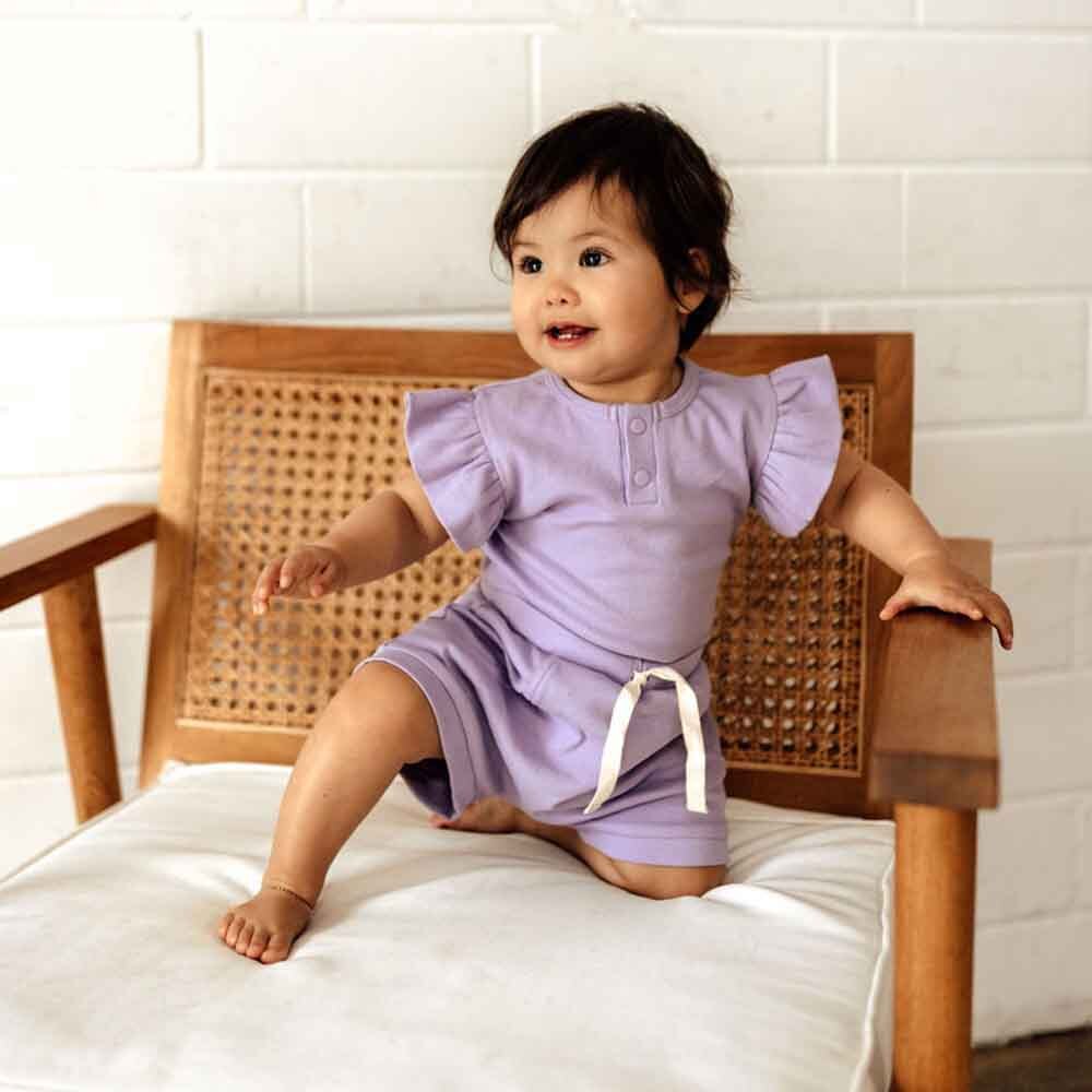 Snuggle Hunny Jacaranda Short Sleeve Bodysuit * Sale *