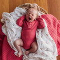 Snuggle Hunny Hibiscus Long Sleeve Organic Bodysuit * Sale *