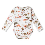 Load image into Gallery viewer, Snuggle Hunny Dino Long Sleeve Organic Bodysuit
