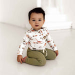 Load image into Gallery viewer, Snuggle Hunny Dino Long Sleeve Organic Bodysuit
