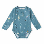 Load image into Gallery viewer, Snuggle Hunny Rocket Long Sleeve Organic Bodysuit
