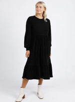 Load image into Gallery viewer, Foxwood Essie Rib Dress Black *sale*
