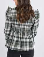 Load image into Gallery viewer, Foxwood Keyla Blouse Green Check *sale*
